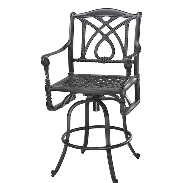 Grand Terrace Cast Aluminum Swivel Balcony Stool by Gensun
