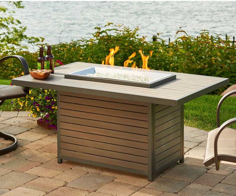 Brooks Rectangular Gas Fire Pit Table by Outdoor Greatroom