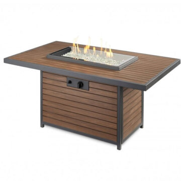 Kenwood Rectangular Chat Height Gas Fire Pit Table by Outdoor Great Room