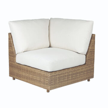 Campbell Barley Wicker Corner Chair by Lane Venture