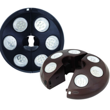 Vegal-L 9" Umbrella Light- Black by Treasure Garden