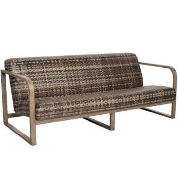 Reunion Wicker Calico Sofa by Woodard