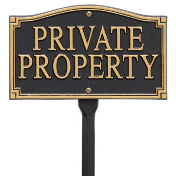 Private Property Statement Plaque – Wall/Lawn