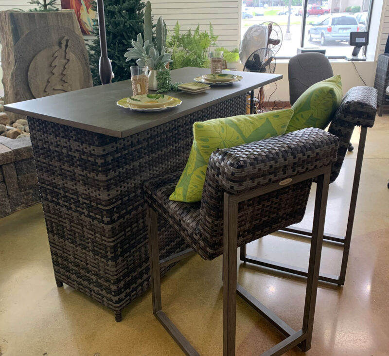 Reunion Wicker Bar Set by Woodard