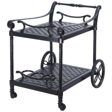 Grand Terrace Serving Cart by Gensun- Midnight Gold