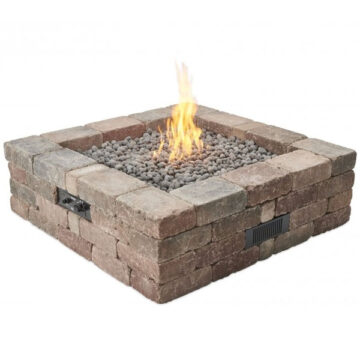 Bronson Block Square Gas Fire Pit Kit by Outdoor Great Room
