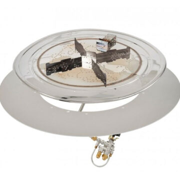 20" Round Crystal Fire Plus Gas Burner Insert & Plate Kit by Outdoor Great Room
