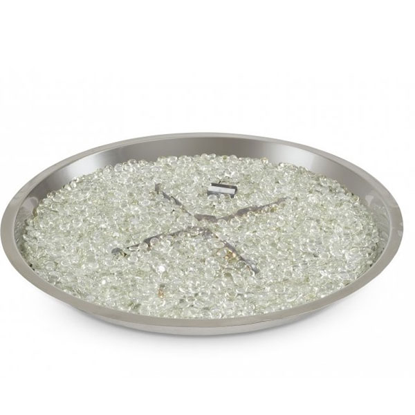 30" Round Crystal Fire Plus Gas Burner by Outdoor Great Room
