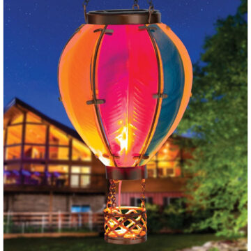 Hot Air Balloon Solar Lantern SM - Rainbow