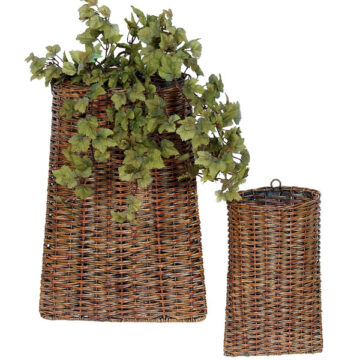BASKETS (SET OF 2) 12"H, 18"H RATTAN - BR