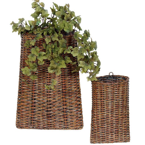 BASKETS (SET OF 2) 12"H, 18"H RATTAN - BR