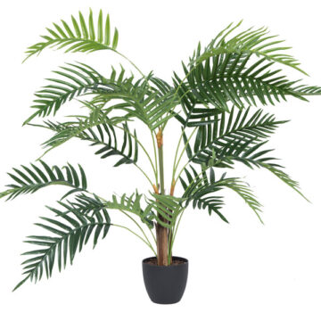 35" Potted Fern Palm Real Touch Leaves