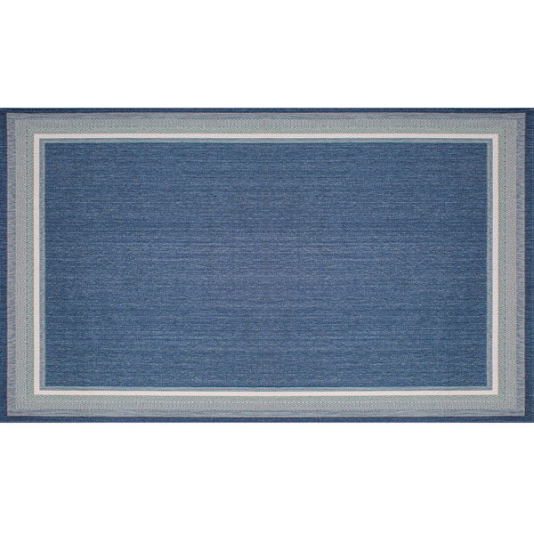 Seaside Harbor Blue Outdoor Rug by Treasure Garden