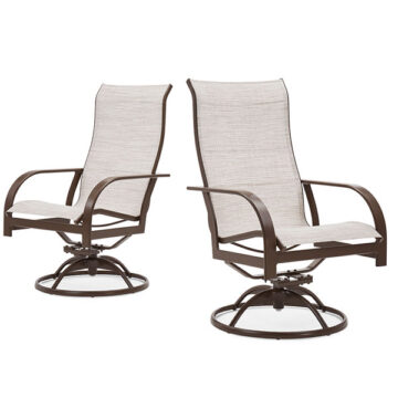 Key West Sling 2 Pack Ultra High Back Swivel Rocker Dining Chairs by Winston