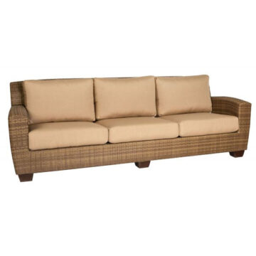 Saddleback Resin Wicker Sofa by Woodard