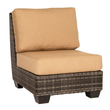 Saddleback Resin Wicker Armless Sectional Unit by Woodard