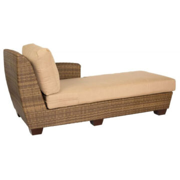 Saddleback Resin Wicker Right Arm Facing Chaise Sectional by Woodard