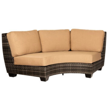 Saddleback Resin Wicker Curved Sectional by Woodard