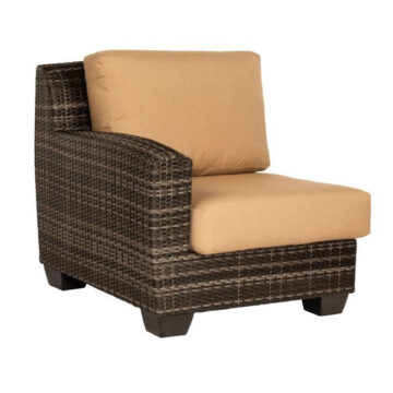 Saddleback Resin Wicker LAF Sectional End Unit by Woodard