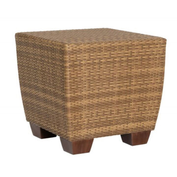 Saddleback Resin Wicker End Table by Woodard