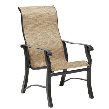 Cortland Sling Aluminum High Back Dining Chair by Woodard