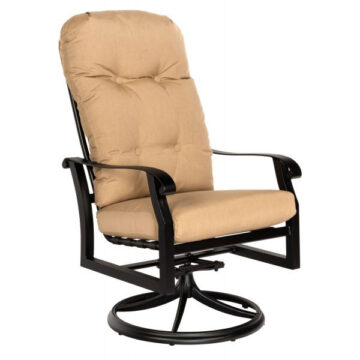 Cortland Hig Back Swivel Dining Arm Chair by Woodard