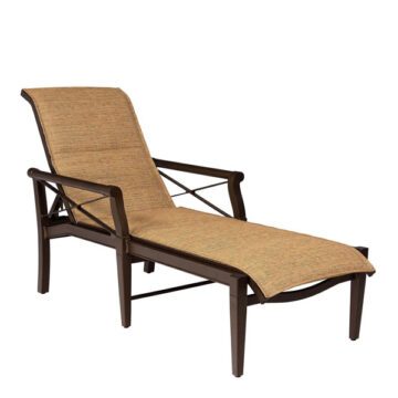 Andover Padded Sling Aluminum Chaise Lounge by Woodard