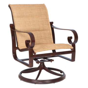 Belden Padded Sling Aluminum Swivel Rocker by Woodard