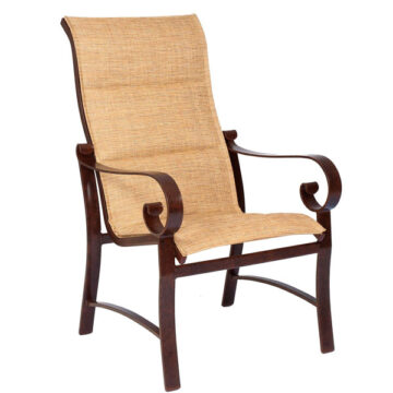 Belden Padded Sling Aluminum High Back Dining Chair by Woodard