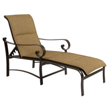 Belden Padded Sling Aluminum Adjustable Lounge Chair by Woodard