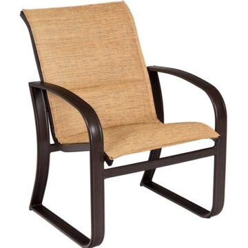 Cayman Isle Padded Sling Aluminum Dining Chair by Woodard