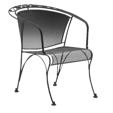 Briarwood Wrought Iron Barrel Dining Chair by Woodard
