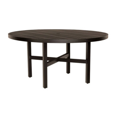 60" Tri Slat Top w/ Elite Base Dining Table by Woodard