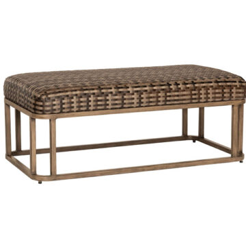 Reunion Wicker Calico Armless Lounge Chair by Woodard