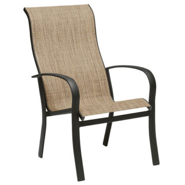 Fremont Sling Aluminum High Back Dining Chair by Woodard