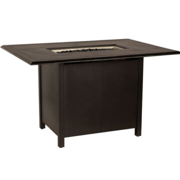 40 x 60 Solid Cast Top Counter Height Fire Table by Woodard