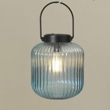 7.7"H Solar Lighted Glass Luminary