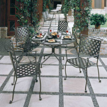 Maddox 5 PC Wrought Iron Dining Set by Woodard