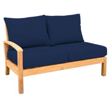 St. Lucia Teak Left Facing Settee- Three Birds Casual