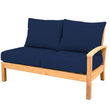 St. Lucia Teak Right Facing Settee- Three Birds Casual