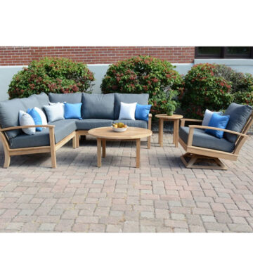 St. Lucia Teak 6PC Sectional Seating- Three Birds Casual