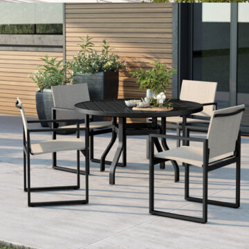 Allure Aluminum Sling Armless Cafe Chair by Homecrest