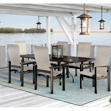 Elements Aluminum Sling High Back Dining Chair by Homecrest