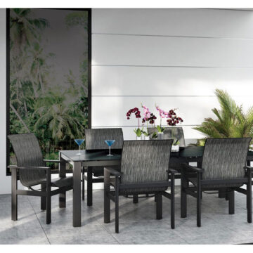Elements Aluminum Sling Low Back Dining Chair by Homecrest