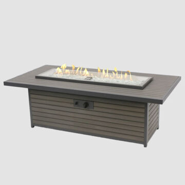 Brooks Linear Chat Height Gas Fire Pit Table by Outdoor Greatroom