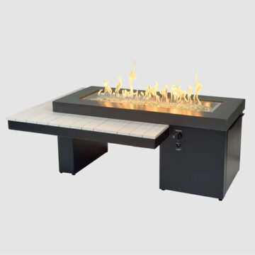 Uptown Linear Gas Fire Pit Table/Seashell by Outdoor Great Room