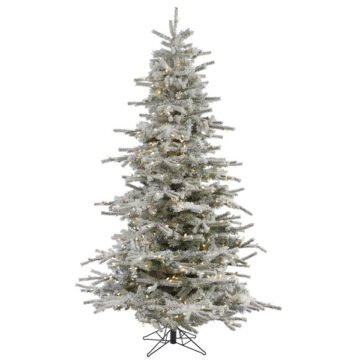 7.5' x 57" Flocked Sierra 800 LED Warm White