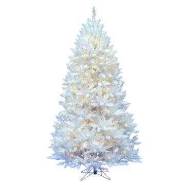 6.5' Sparkle White Spruce Artificial Christmas Tree, 600WW LED