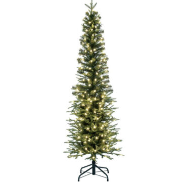 5.5' Bixley Pencil Fir Artificial Christmas Tree, Warm White Dura-lit LED Lights