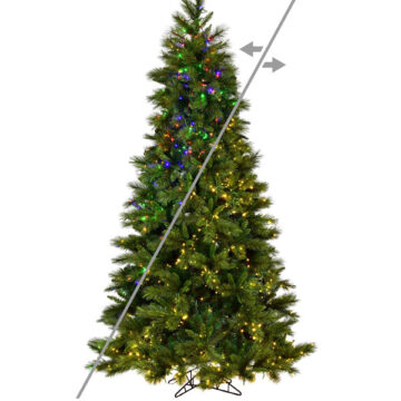 6.5' x 40" Brighton Pine Artificial Christmas Tree with LED Color Changing Light